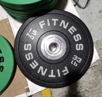 Plaques de musculation de qualité commerciale 5kg-25kg, plaques de barre d'haltères codées par couleur pour CrossFit, vente en gros