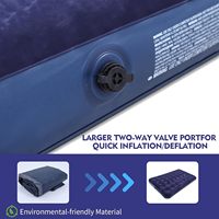 Matelas pneumatique pliable en PVC de haute qualité pour le camping en plein air, la chambre et le parc, design moderne, léger, 1,39 kg