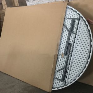 Mesa redonda de plástico no plegable Moon de 180cm con almacenamiento portátil de escritorio grueso para banquetes de área grande y actividades de cena - Product Image 2