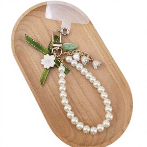 Nouvelle Clé USB Anti-Perte en Alliage de Zinc Style Pastoral d'Été avec Ruban Vert et Pendentif Fille Mori, Motif Muguet, pour Filles - Product Image 1