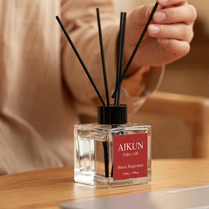 Aikun Fast 3 Day Sample 7 Day Ship 100ml Square Glass Pink Window Box Long Lasting Any Scent Label Logo <b>Reed</b> <b>Diffuser</b> Gift Set - Product Image 2