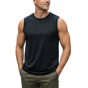 Camiseta deportiva sin mangas para hombre con costuras asimétricas y elasticidad optimizada para movimiento dinámico - Product Image 2