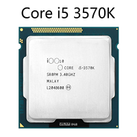 Processeur Intel Core i5 3570K 3ème génération, CPU d'origine reconditionné, grade A, testé, 3,4 GHz, LGA1155, pour ordinateur de bureau