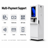 Kiosco de Pago para Lavado de Autos de Autoservicio, IP65, Resistente al Agua, Pantalla de 1500nits, Terminal POS con Monedas, Billetes, QR, NFC, OEM, ODM Disponible