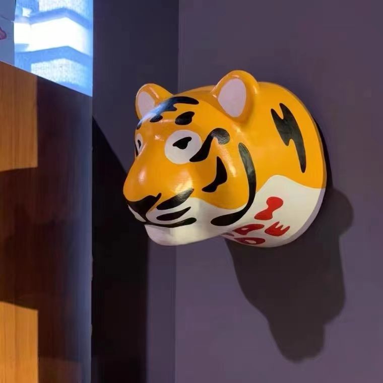 Humanmade Tiger Head Hanging Ornaments Sculpture Wall Trend