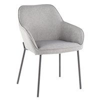 Accoudoir en tissu moderne, chaise de salle à manger, petit déjeuner, Bar, café, cafétéria, restauration en métal, hôtel, Restaurant