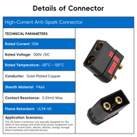 Connecteur anti-étincelles série QS8-S QS8, adaptateur rapide mâle-femelle pour voitures RC 6S 8S, véhicules électriques à courant élevé