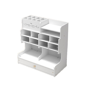 Organizador de escritorio Ou Shumei, estante de almacenamiento con cajón para papelería y marcadores de oficina, diseño rectangular moderno, tipo vertical - Product Image 4