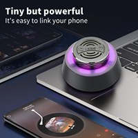 Speaker Mini Cangkir 5.4 TWS RV Kamar Mandi Magnetik Luar Ruangan Tahan Air IPX-67 Output 5W Kartu Memori 2.0 Channel RGB LED