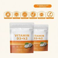 Gélules de Vitamine D3 K2 HDK OEM ODM pour l'Absorption du Calcium Osseux, le Soutien Cardiaque et Immunitaire, Supplément en Marque Blanche, Vente en Gros