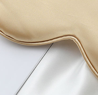 Masque de sommeil de luxe en satin de soie doux doré de marque privée à sublimation personnalisée avec pochette à cordon Kit pour le repos en avion