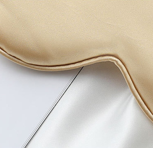 Custom Sublimation Private Label Gold Soft Silk Satin Luxury <strong>Sleeping</strong> <strong>Eye</strong> <strong>Mask</strong> with Drawstring Pouch Kit for Airplane Rest - Product Image 4