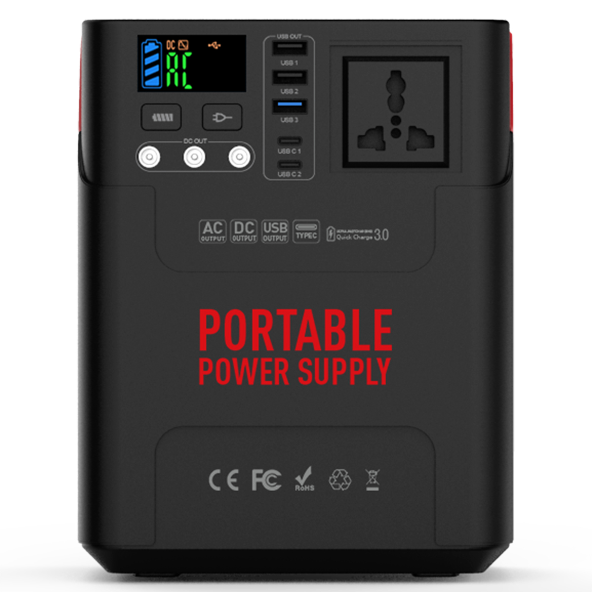 Портативный генератор мощности большой емкости 100 Вт, внешний аккумулятор переменного тока Вт · ч, источник питания для домашнего использования