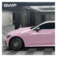 Film de protection de voiture en vinyle PET brillant auto-cicatrisant sans bulles d'air GWFILM, couleur rose laiteux Wulong, film de protection de voiture, autocollant en vinyle pour voiture