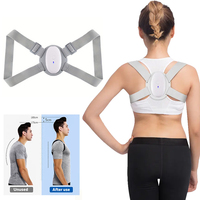 Correcteur de posture intelligent Wochuan avec écran LED, rappel par vibration, réglable pour le haut du dos, pour hommes et femmes