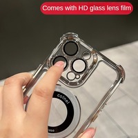 Coque de téléphone pour iPhone 16, électro-plaquée, avec protection anti-chute à quatre coins, support magnétique, anneau de maintien, effet dégradé scintillant, 17