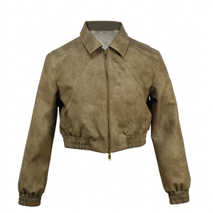Promotion Nouvelle Mode Veste en Fourrure de Mouton Véritable Veste en Cuir à Fourrure Courte pour Femmes Veste Bomber B3 - Product Image 1