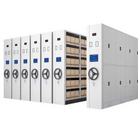 Armoire de classement mobile électrique intelligente et compacte en acier, style minimaliste, pour salle d'archives et stockage de documents