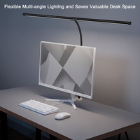 Lampe de bureau LED flexible à col de cygne, contrôle tactile, intensité réglable, protection des yeux, pour lecture et travail de bureau, en aluminium