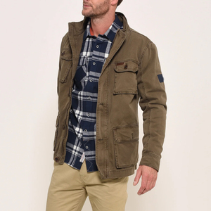 Chaqueta Bomber Unisex de Lona para Invierno, Estilo Vintage con Cuello Mao, Cierre de Cremallera, Duradera, Elegante, Cómoda, Ligera y Resistente al Viento - Product Image 4