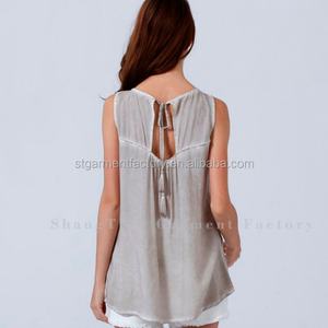 Vêtements pour femmes très vendus, dernière collection de chemisiers sans manches, broderie florale tendance, hauts pour femmes, vêtements d'été pour femmes ST044 - Product Image 3