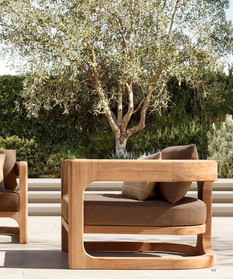 New Arrival high-end modern garden sets patio furniture teak wood Garden sofas single sofa