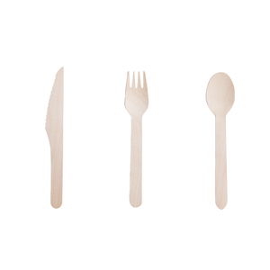Lot de Couverts Jetables en Bois de Bouleau – Ensemble Individuel Cuillère Fourchette Couteau – Vaisselle en Bois Biodégradable et Compostable – OEM - Product Image 5