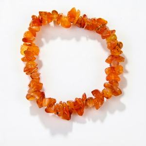 Pulsera de Chips de Cornalina Elástica Unisex de Moda para Sanación y Uso Casual - Product Image 1