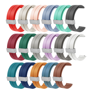 Bracelet de montre à boucle pliante magnétique en métal en silicone pour <span class=keywords><strong>Fitbit</strong></span> Versa 1 <span class=keywords><strong>2</strong></span> Lite accessoires de montre intelligente réglables étanches - Product Image 5