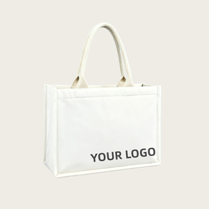 Sac fourre-tout de taille Calicot en toile de coton biologique imprimé de logo personnalisé écologique réutilisable et recyclé uni - Product Image 1