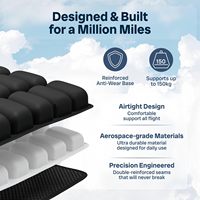 Coussin de siège de voyage gonflable pour avion avec technologie CloudAir, cellule d'air portable résistante aux perforations, imperméable, pour les longs trajets