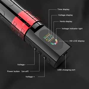 ชุดเครื่องสักไร้สายแบบครบชุด พร้อมจอ LCD และกระดาษทรานเฟอร์พร้อมเข็มสัก - Product Image 5