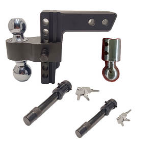 Montaje receptor doble de enganche de tres bolas ajustable para camioneta SUV Combo de remolque con 1-7 8 2 2-5 bolas de remolque de 16 pulgadas - Product Image 1