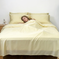 Parure de draps rafraîchissants de luxe en 100 % Lyocell d'eucalyptus, soyeuse, douce et respirante, pour lits Queen et King Size