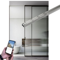 Puerta Corredera Automática PTA DOOR Moderna de Bajo Precio con Motor Lineal Maglev para Uso en Hoteles, Motor de CC de Aleación de Aluminio Duradero