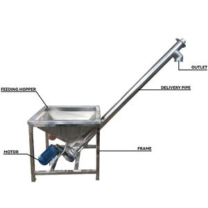 Convoyeur à vis sans fin automatique robuste en acier inoxydable 304 avec trémie 220V pour un transfert efficace de particules et de poudres - Product Image 4