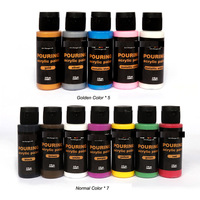 Peinture d'art fluide acrylique professionnelle de 60ml pour la peinture de bricolage des étudiants sur du papier de toile de verre
