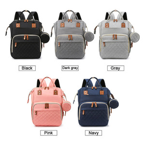 Bolsa de Pañales Impermeable para Bebé, Bolsa de Viaje Plegable para <span class=keywords><strong>Cuna</strong></span>, <span class=keywords><strong>Mochila</strong></span> de Maternidad - Product Image 2