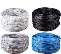 Câble LAN Cat6 UTP 23AWG en cuivre nu massif 1000 Mbps Gigabit, rouleau de 305 m (1000 pi) pour câblage réseau Ethernet intérieur, fil TIA EIA 568