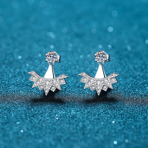 S925 Moissanite Jewelry 925 Sterling <b>Silver</b> <b>Stud</b> Earrings for Women - Product Image 3