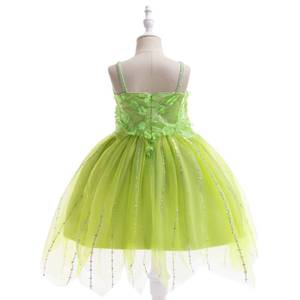 Robe de princesse féerique pour filles, robe Tutu en maille patchwork, Costume de Cosplay d'esprit de la forêt, vêtements de fête pour spectacle sur scène pour enfants - Product Image 5