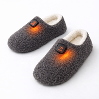 Pantoufles chauffantes sans fil, chaussures chauffantes rechargeables avec batterie 2500 mAh pour la maison et le bureau