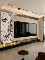 Meuble TV en aluminium sur mesure, résistant au feu, antirouille, étanche, design minimaliste pour toute la maison, salon, hôtel, villa