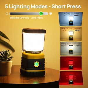 Lanterna da Campeggio LED per Esterni Ricaricabile USB-C, 1500LM, 5 Modalità di Illuminazione, Fino a 100 Ore di Autonomia, IPX4, Lampada da Tenda Dimmerabile - Product Image 2