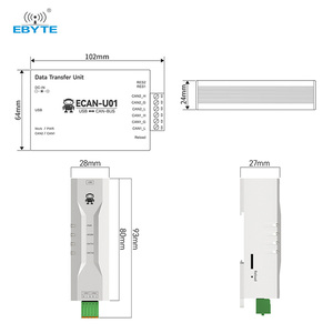 Ebyte ODM ECAN-U01 Series CAN-bus Communication Analyzer CAN to USB Protocol Converter Dual Channel Isolation Anti-interference - Product Image 2