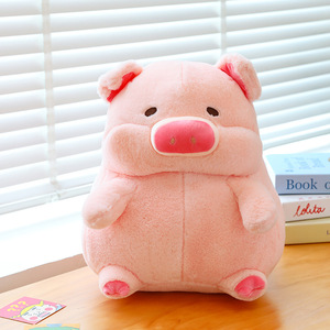 Jouets en peluche super doux et mignons en forme de cochon de dessin animé personnalisé, en coton PP, jouets en peluche anti-stress, vente en gros - Product Image 3