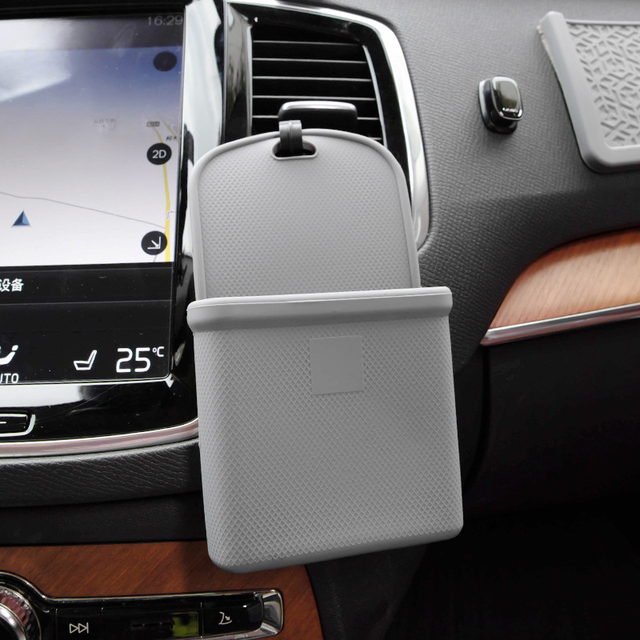 Car air Vent Storage Bag Silicone Mobile Phone Hanging Bag in - Car Mobile Phone Storage Box Multi-functional Car Storage Pocket