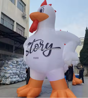 Animaux gonflables, poulet mignon, poulet géant gonflable de Noël, coq, avec logo personnalisé pour la publicité et la décoration