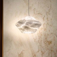 Suspension en marbre de luxe moderne pour la maison, hôtel, salle à manger, lustre décoratif pour îlot de cuisine, carré et milieu suspendu pour