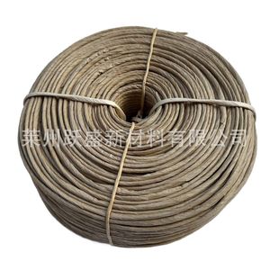 Corde en papier kraft simple brin 3MM/4MM du fabricant, corde en papier simple brin, rotin en papier couleur naturelle pour emballage et reliure - Product Image 3
